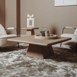 Tower Living Vierkante Salontafel Asti Mangohout, 90 x 90cm* Vierkante Salontafel