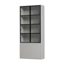vtwonen Vitrinekast Basic Grenenhout, kleur Mist* Buffetkasten & Vitrinekasten