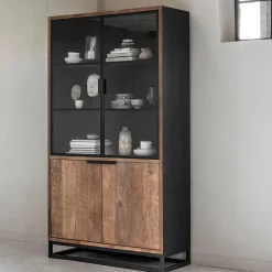 DTP Home Vitrinekast Cosmo Teakhout* Buffetkasten & Vitrinekasten