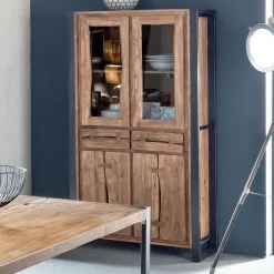 Artistiq Living Vitrinekast Live Edge 90cm breed* Buffetkasten & Vitrinekasten