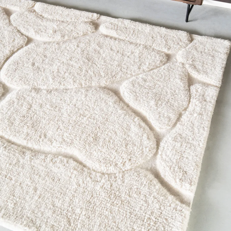 By-Boo Vloerkleed Kala Wol, kleur Off White* Vloerkleden
