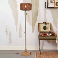 GOOD&MOJO Vloerlamp Iguazu Bamboe en jute, 125cm* Vloerlampen