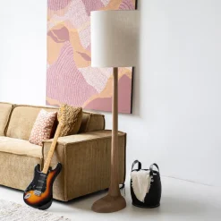 By-Boo Vloerlamp Rine Mangohout en Linnen* Vloerlampen