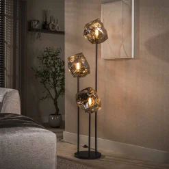 LifestyleFurn Vloerlamp Rock 3-lamps, kleur Chromed* Vloerlampen
