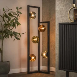 LifestyleFurn Vloerlamp Shahid Glas, 5-lamps* Vloerlampen