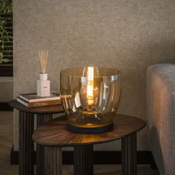 LifestyleFurn Vloerlamp/Tafellamp Mikado Glas, 27cm hoog* Tafellampen|Vloerlampen