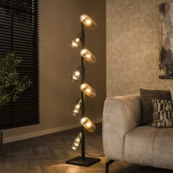 LifestyleFurn Vloerlamp Tee 8-lamps, Mixed glas* Vloerlampen