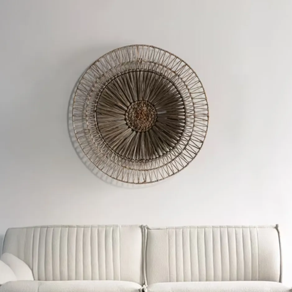 MUST Living Wanddecoratie Camellia Abaca en mendong* Wandpanelen