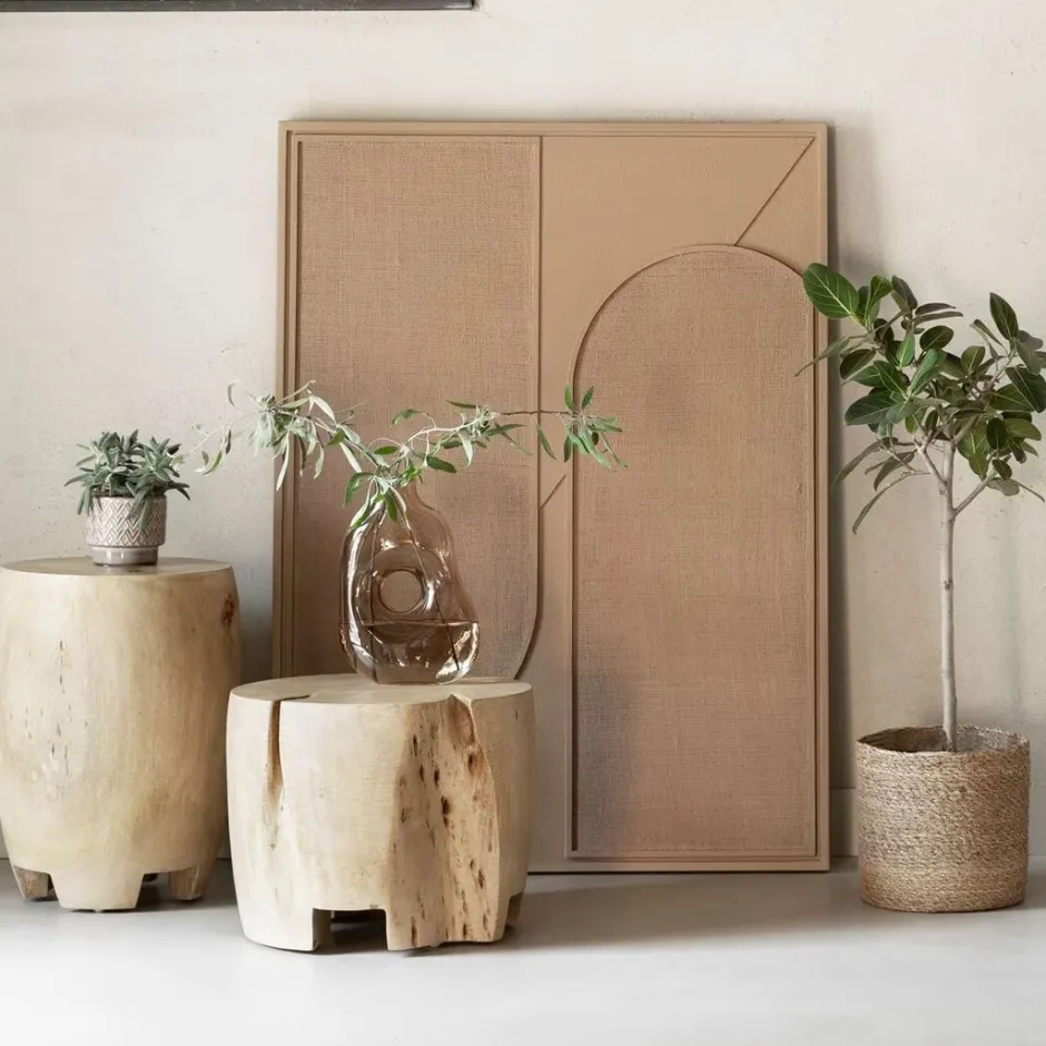 MUST Living Wanddecoratie Elyn Jute, 102 x 76cm* Wandpanelen