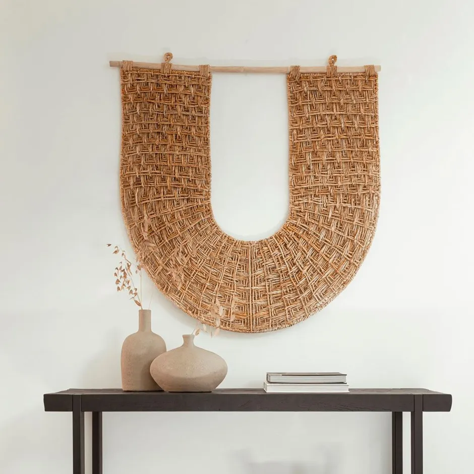 MUST Living Wanddecoratie Ufo Abaca, 104 x 106cm* Wandpanelen