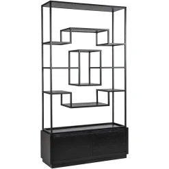Richmond Interiors Wandkast Bonvoy Eiken, 222 x 120cm* Wandrekken & Wandkasten