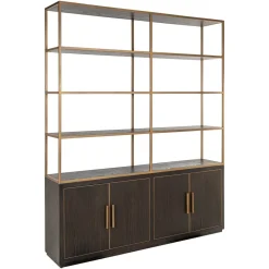 Richmond Interiors Wandkast Carter Eiken en metaal, 220 x 180cm* Wandrekken & Wandkasten
