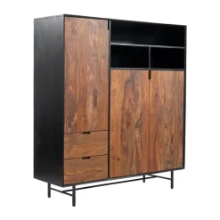 Tower Living Wandkast Taviano Sheesham- en mangohout, 150 x 135cm* Wandrekken & Wandkasten