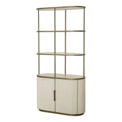 Richmond Interiors Wandkast Tivoli 197 x 100cm, kleur Beige* Wandrekken & Wandkasten