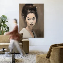 Urban Cotton Wandkleed Adakachi in maat en frame naar keuze* Wandkleden