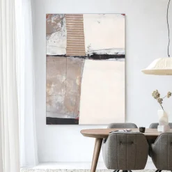 Urban Cotton Wandkleed Abstract 5 in maat en frame naar keuze* Wandkleden