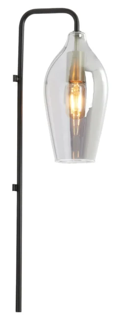 Light & Living Wandlamp Lukaro Glas, kleur /Mat Zwart* Wandlampen