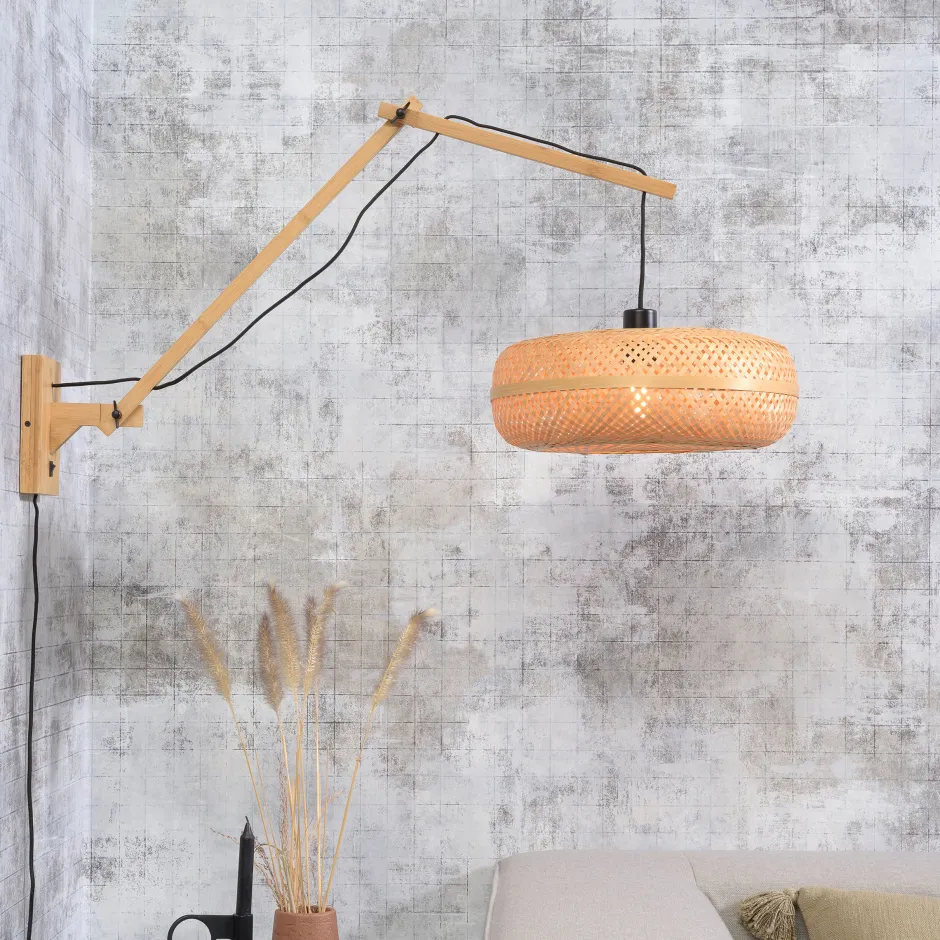 GOOD&MOJO Wandlamp Palawan Ø40cm, Bamboe* Wandlampen