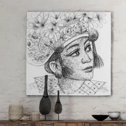 MUST Living Wandpaneel Balinese Girl Kadek 100 x 100cm* Wandpanelen