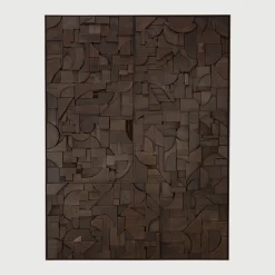 Ethnicraft Wandpaneel Bricks Teakhout, 90 x 120cm* Wandpanelen