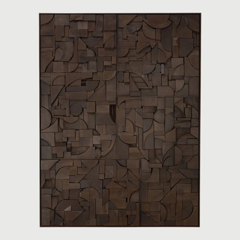 Ethnicraft Wandpaneel Bricks Teakhout, 90 x 120cm* Wandpanelen