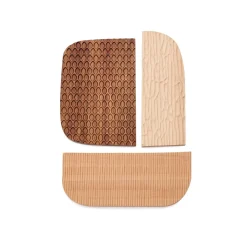 Kave Home Wandpaneel Trivax Set van 3 stuks, Acaciahout* Wandpanelen