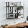 Artistiq Living Wandrek Cristan Mangohout en metaal, 80 x 80cm* Wandrekjes & Wandplanken