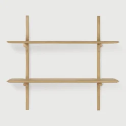 Ethnicraft Wandrek PI Hout, Met 2 planken* Wandrekjes & Wandplanken