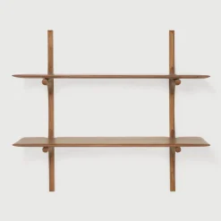 Ethnicraft Wandrek PI Hout, Met 2 planken* Wandrekjes & Wandplanken