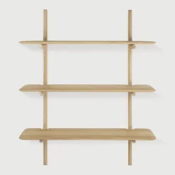 Ethnicraft Wandrek PI Hout, Met 3 planken* Wandrekjes & Wandplanken