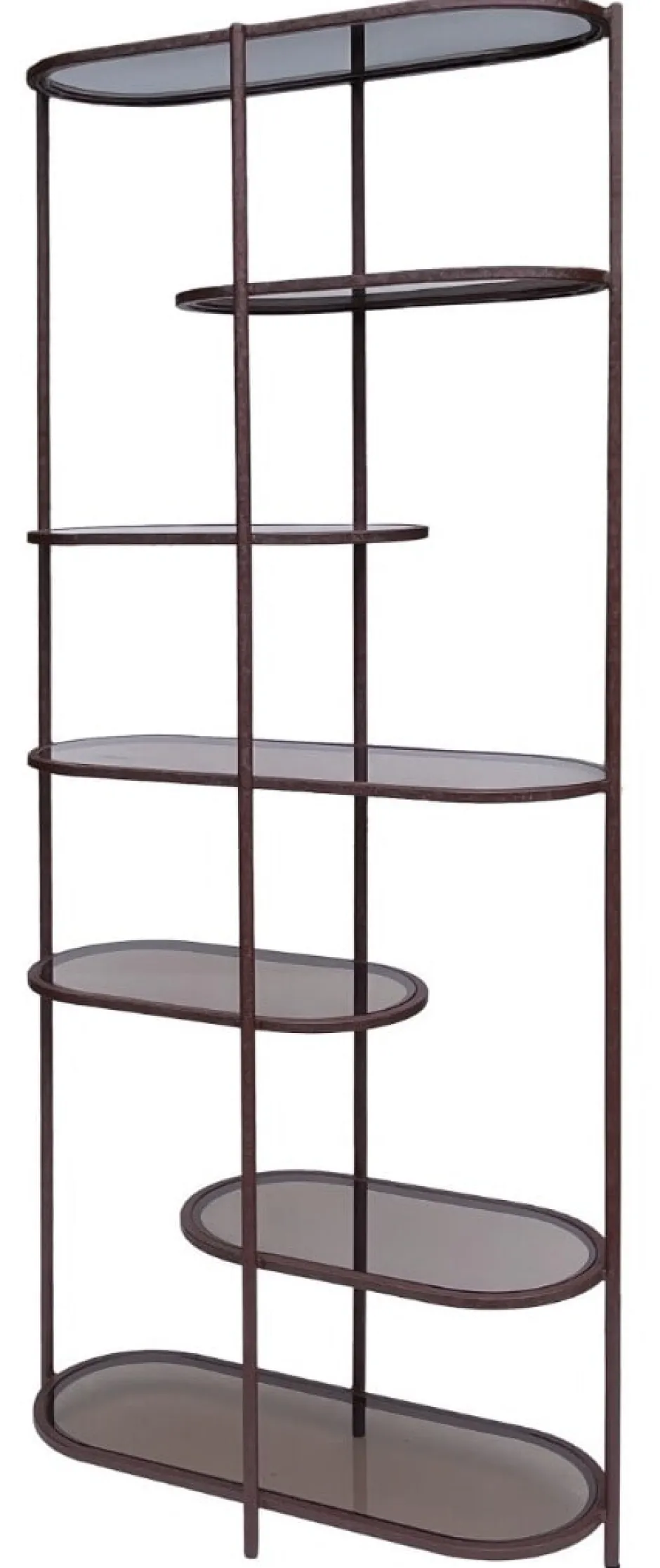 Brix Wandrek Jill Gecoat staal en glas, 190 x 85cm* Wandrekken & Wandkasten