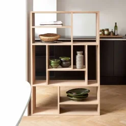 Ethnicraft Wandrek M Geolied Eikenhout, 139 x 90cm, kleur Naturel* Wandrekken & Wandkasten