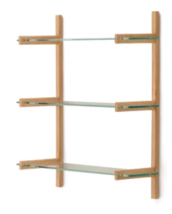 Kave Home Wandrek Sitra Eikenhout en glas, 98 x 90cm* Wandrekken & Wandkasten
