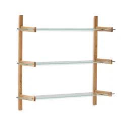 Kave Home Wandrek Sitra Eikenhout en glas, 98 x 110cm* Wandrekken & Wandkasten