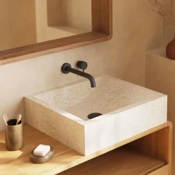 Kave Home Waskom Delina Terrazzo, 40 x 45cm* Badkameraccessoires