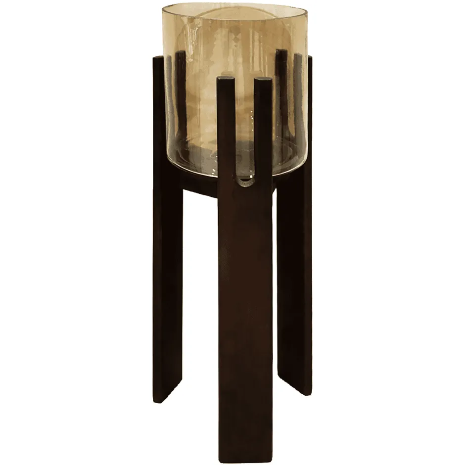 Richmond Interiors Windlicht Paige 64cm, kleur Walnut* Kaarshouders & Windlichten