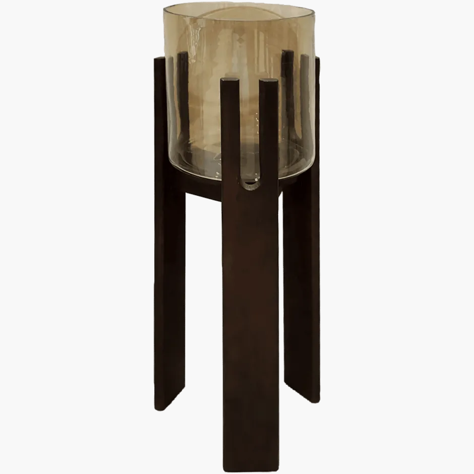 Richmond Interiors Windlicht Reese 80cm, kleur Walnut* Kaarshouders & Windlichten