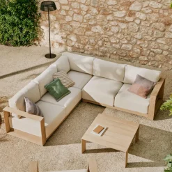 Kave Home 5-zits Loungebank Ambra Acaciahout* Loungesets