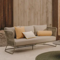 Kave Home 3-zits Loungebank Saconca Gevlochten touw* Tuinbanken
