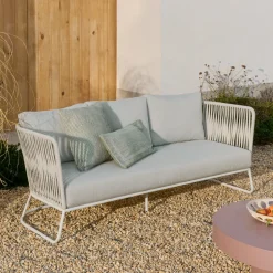 Kave Home 3-zits Loungebank Saconca Gevlochten touw* Tuinbanken