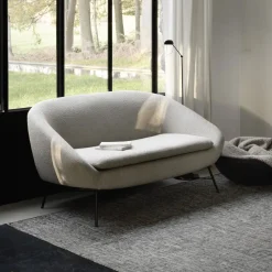 Ethnicraft 2-zits Bank Barrow Bouclé, kleur* Rechte Bank