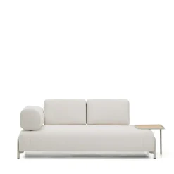 Kave Home 2-zits Bank Compo Met bijzettafel, kleur Beige* Rechte Bank