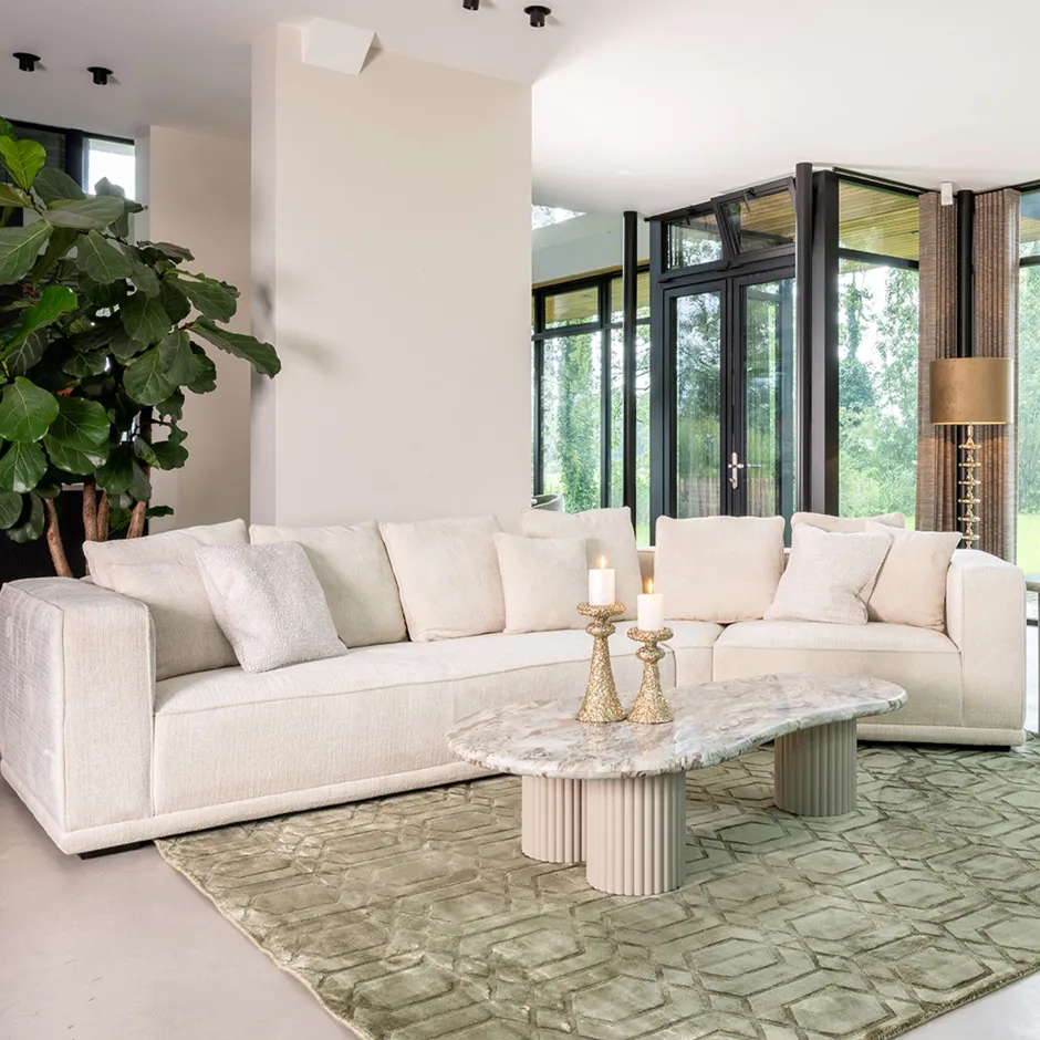 Richmond Interiors 4-zits Bank Lusso Chenille, kleur* Organische Bank