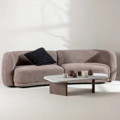 Nohr 3-zits Bank Macrina Organisch, Bouclé, 268cm, kleur* Organische Bank
