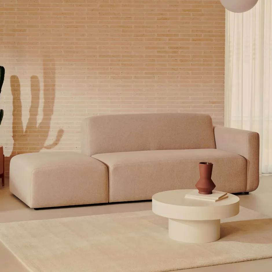Kave Home 2-zits Bank Neom Met eindpaneel* Rechte Bank
