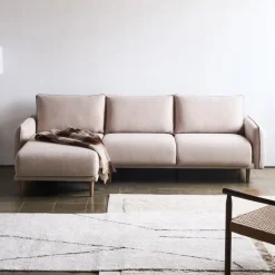 Kave Home 3-zits Loungebank Carlota Links/Rechts, Structuurstof, kleur* Loungebank