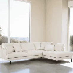 BASE 3-zits Loungebank Faithe Chenille, kleur Naturel* Loungebank