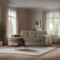 BASE 3-zits Loungebank Mats Links/Rechts, Rib, kleur* Loungebank