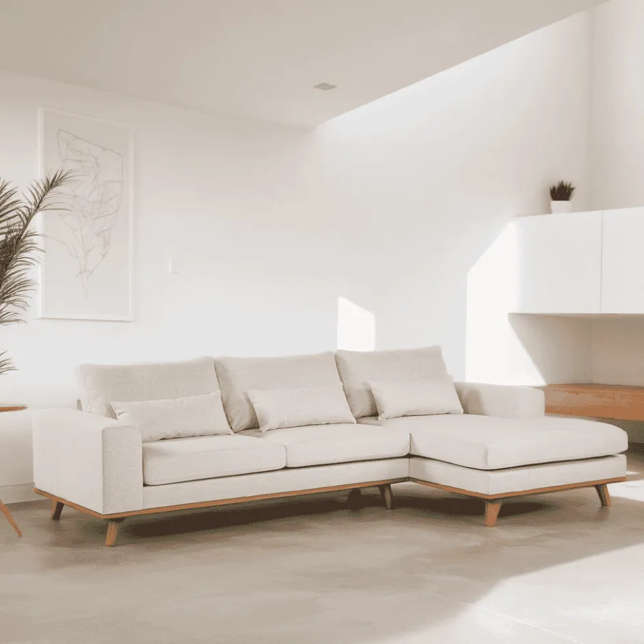 BASE 3-zits Loungebank Omid Geweven, kleur* Loungebank