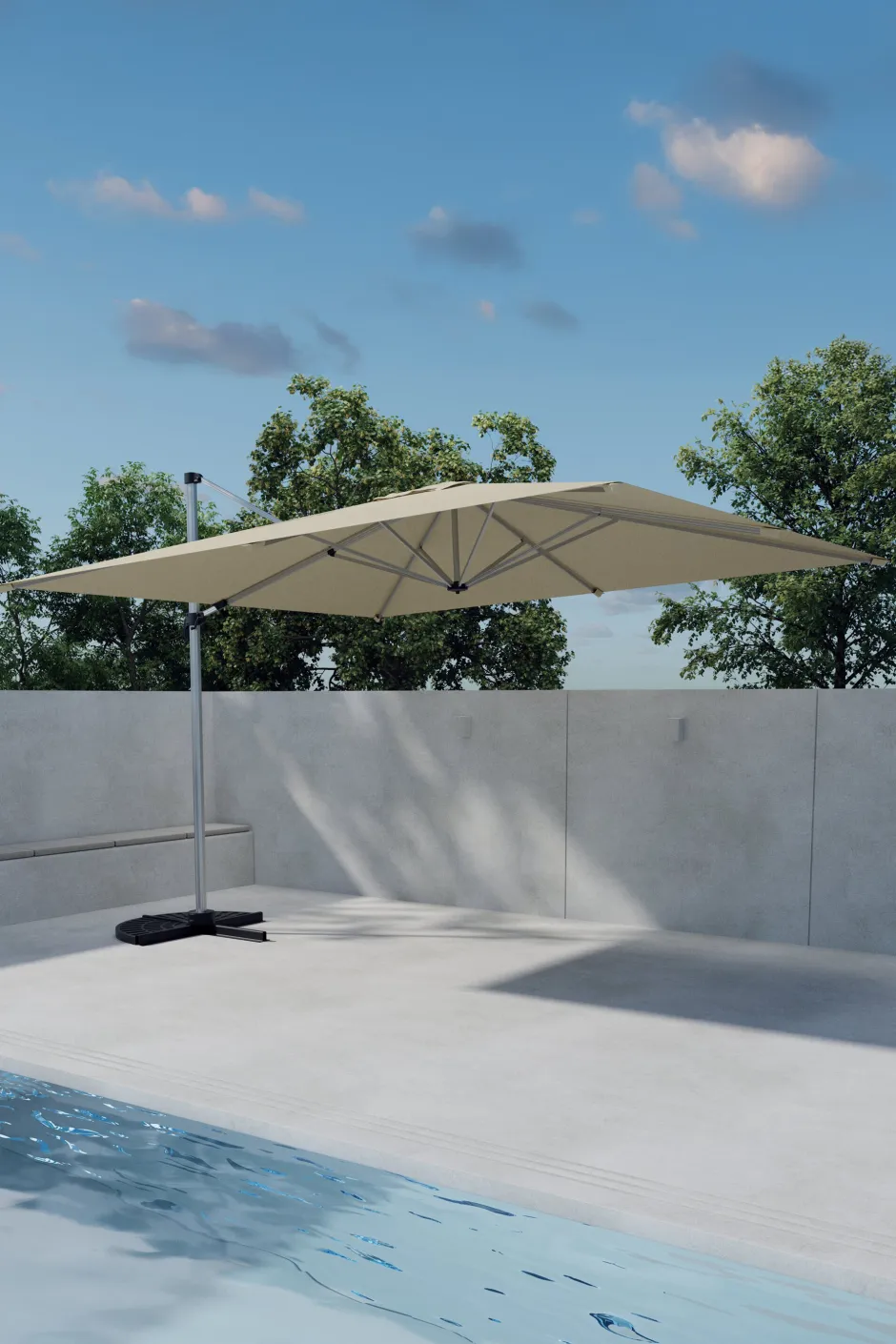Nohr Zweefparasol Adrianne 294cm, kleur* Parasols & Parasolvoeten